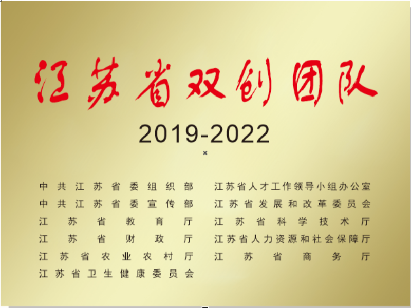 Jiangsu Provincial Innovation and Entrepreneurship Team