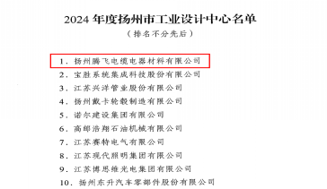 Yangzhou Tengfei was first approved for the 2024 Yangzhou Industrial Design Center certification